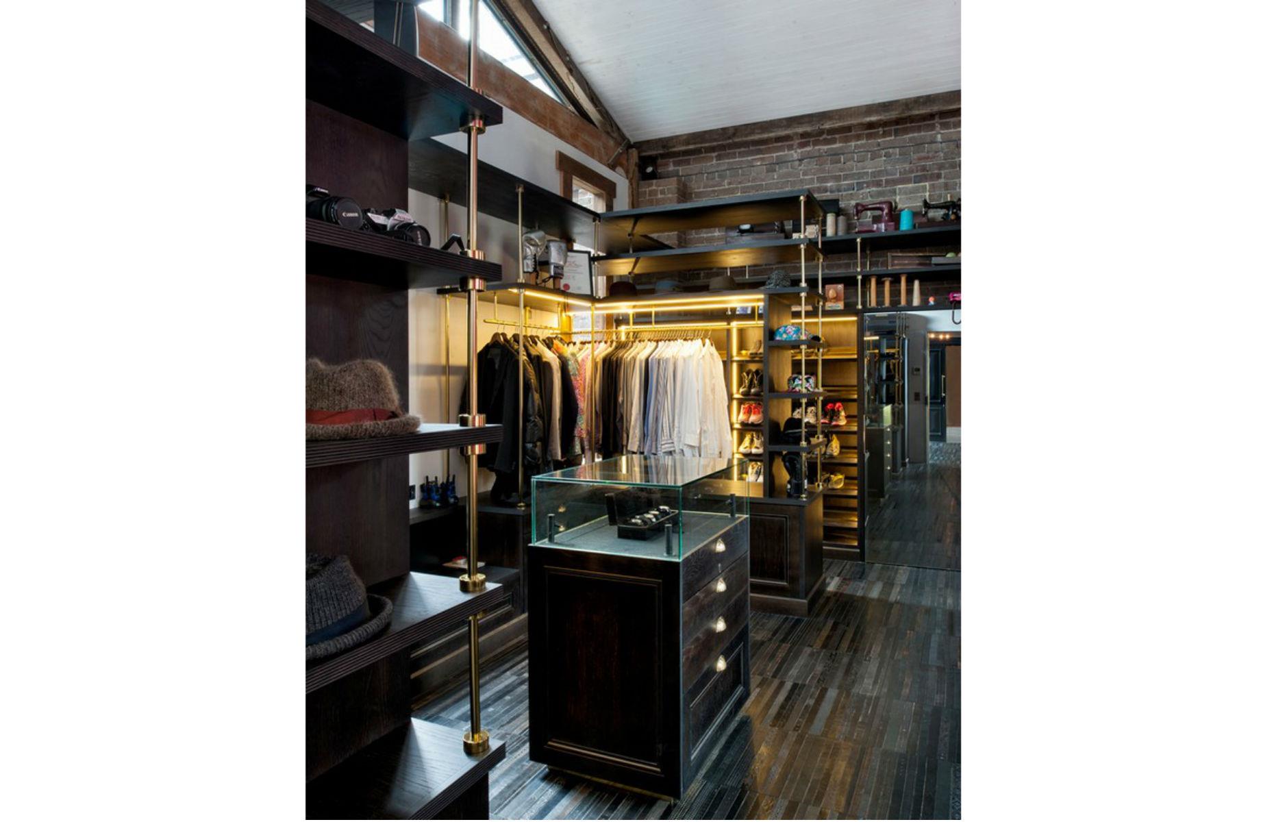 Industrial-style closet